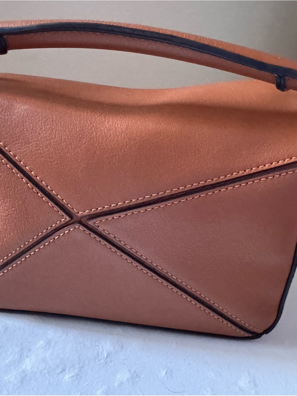 Loewe Tan Calfskin Mini Puzzle Small Top-Handle Leather Bag- PRICE IS FIRM - Picture 4 of 14